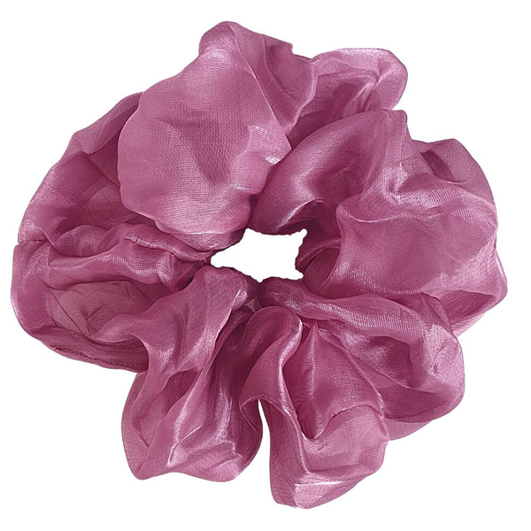 oversize organza scrunchie rosa
