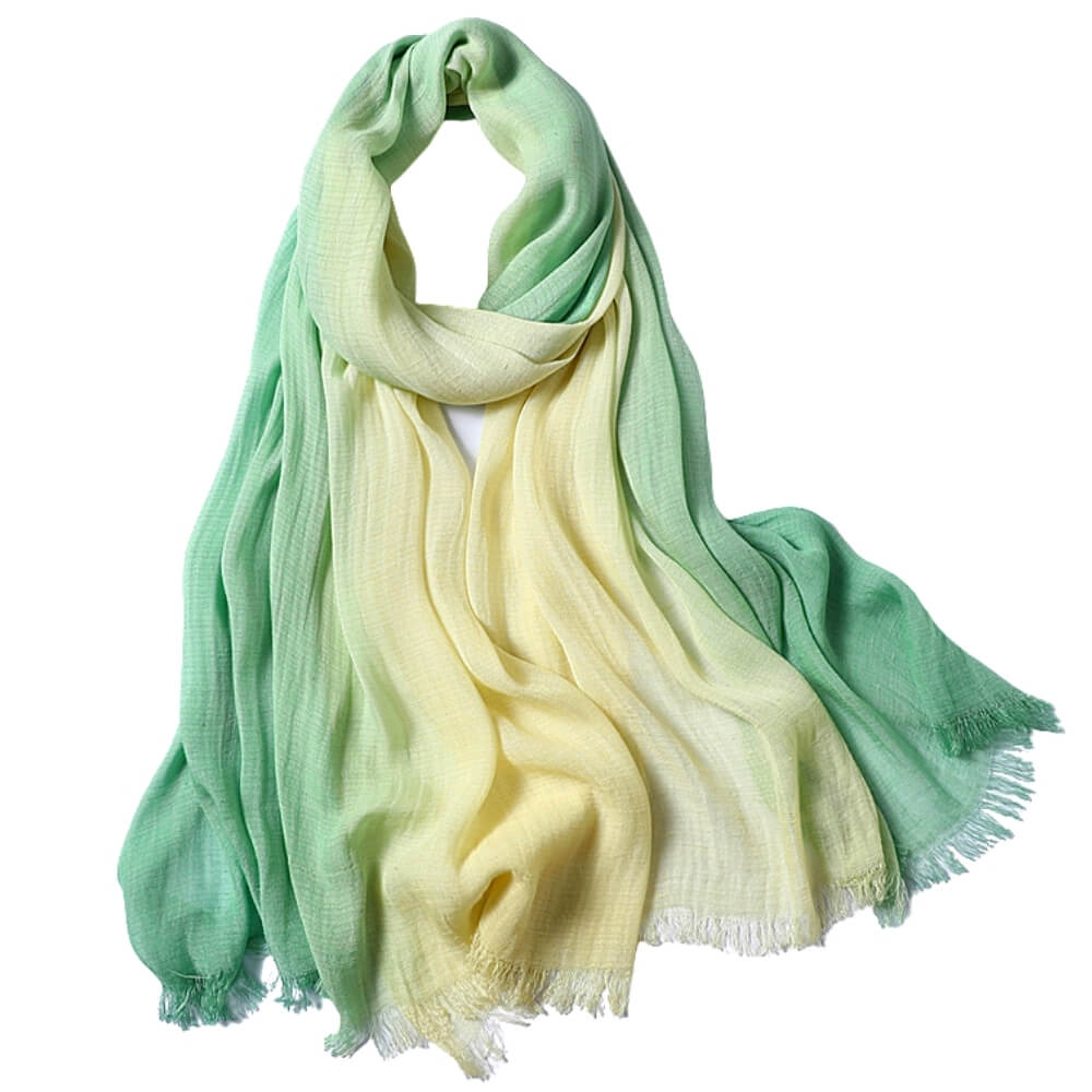 Ombre bomuldstørklæde mint grøn