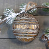 Rustikt Julekugle træ med guld 8 cm